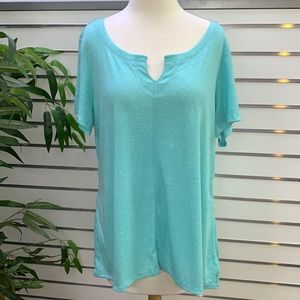 NWT Style & Co Turquoise high low Top